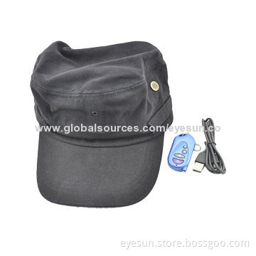 Multifunction Cap Hidden Camera with Video, Music/Bluetooth and Remote Control Functions for OptionNew